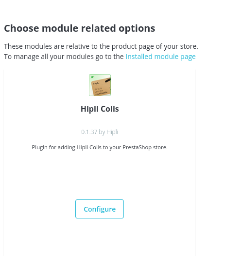 Product Module Page